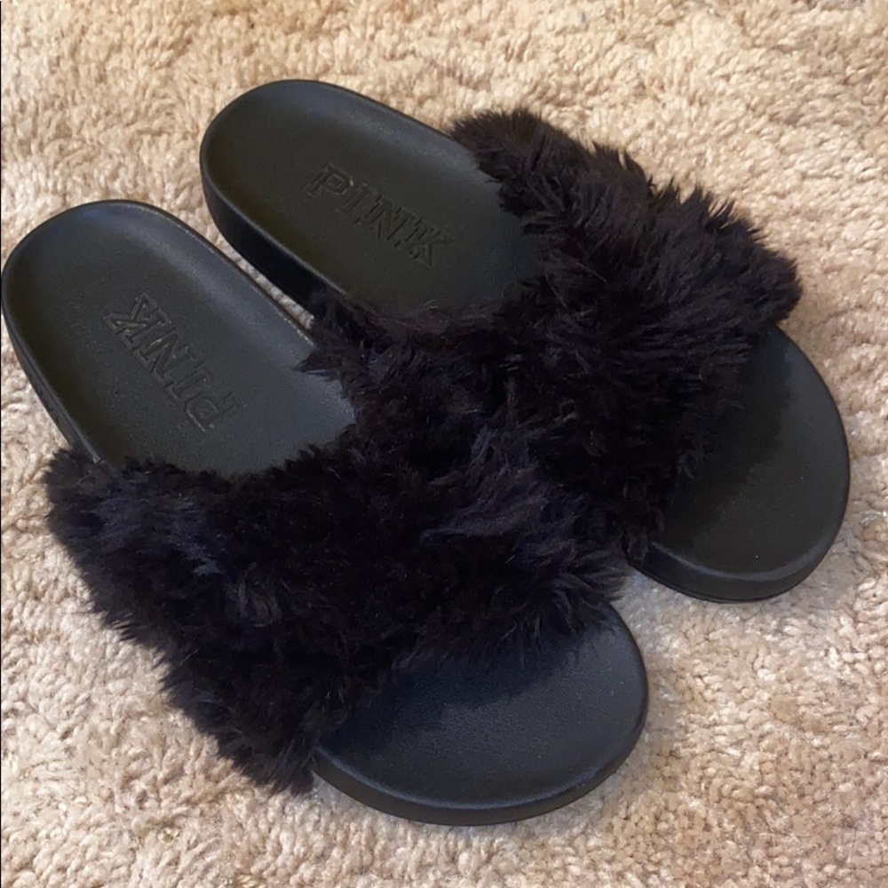 PINK fur slides